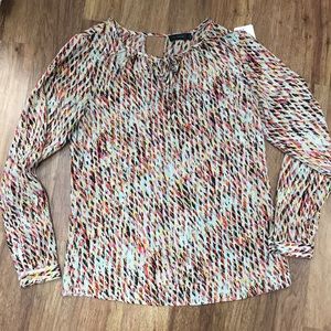 The Limited multicolor Blouse keyhole back